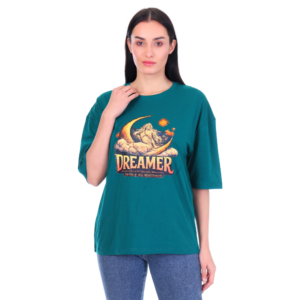 ficon women oversized graphic printed cotton t shirt