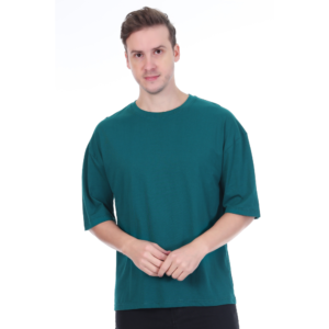 ficon men oversized solid cotton t shirt | round neck 3/4 sleeve casual t shirt for men