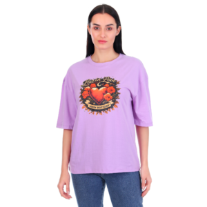 ficon women oversized graphic printed cotton t shirt