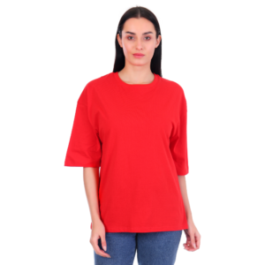 ficon women oversized solid cotton t shirt