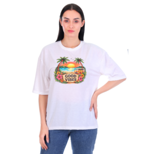 ficon women oversized graphic printed cotton t shirt