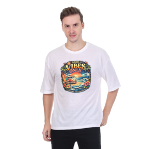 ficon men oversized graphic printed cotton t shirt | round neck 3/4 sleeve casual t shirt for men