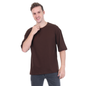 ficon men oversized solid cotton t shirt | round neck 3/4 sleeve casual t shirt for men